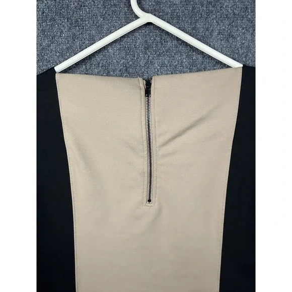 New York & Company Woman's Sheath Dress Tan & Black Color‎ Block Size Medium NWT - Picture 8 of 12